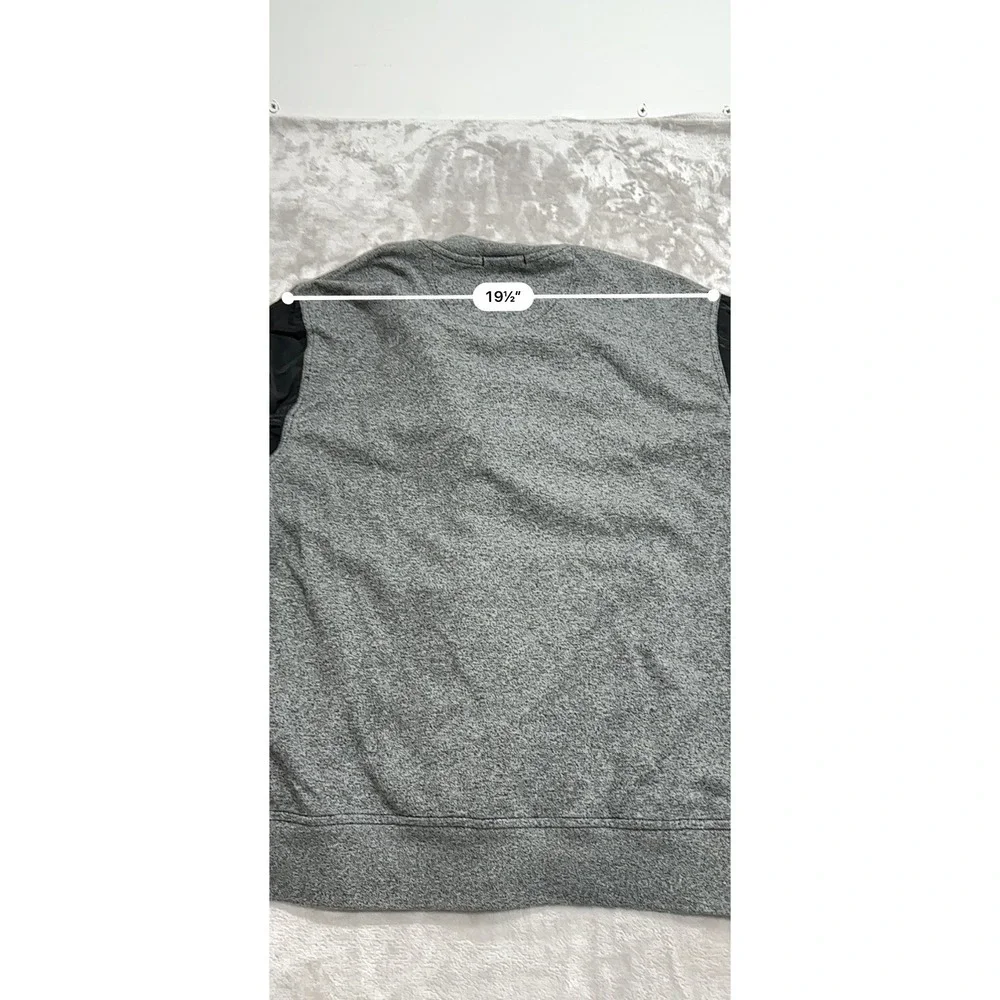 DKNY Jacket Sweatshirt Men's Size XL Gray Black Sleeves Full Zip Up Two Tone EUC